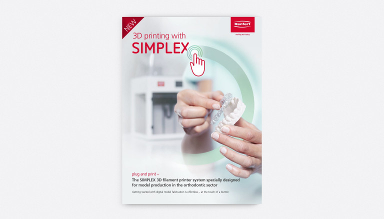 Ein Informationsprospekt für das 3D-Drucksystem SIMPLEX, das speziell für die Modellproduktion im kieferorthopädischen Bereich entwickelt wurde. Dies unterstreicht die Fähigkeiten von DOTS in den Bereichen Produkt-Launch, Konzeptentwicklung, Kreation und Design, Realisierung und Beratung.